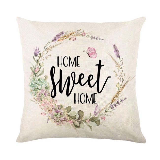Lavender Printed Cushion Cover Simple Flowers Bicycle Pattern Plaid Pillow Covers 18x18 Inches Home Decor Linen Throw Pillowcase SS_1005003760113990 1
