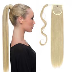 S - noilite® удължение за конска опашка, удължение за права коса 66 см, сиво русо и светло русо ZO_239527