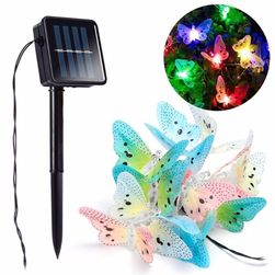 Veriga LED z metulji na sončno energijo