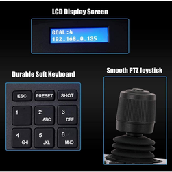 PTZ kameravezérlő IP POE billentyűzet RJ45 LCD kijelzővel ZO_207017