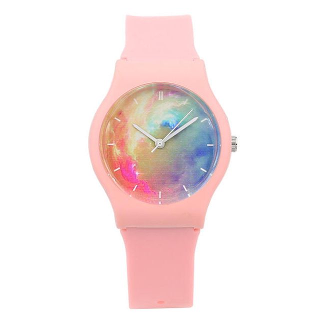 Zegarek silikonowy z kolorową tarczą - 10 kolorów 1