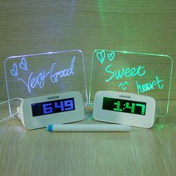 Ceas cu alarma si portiune decorativa luminoasa cu USB
