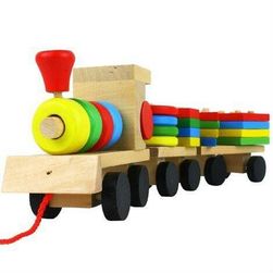 Дървен влак за деца