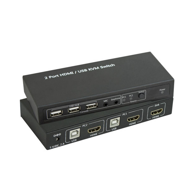 Profesjonalny przełącznik KVM HDMI 2×1 ZO_205244 1