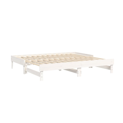 Výsuvná postel bílá 2x(75x190) cm masivní borovice ZO_823395-A