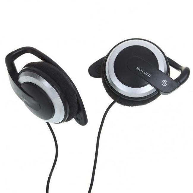 Stereo sluchawki Earhook 3,5mm - czarno-srebrne 1