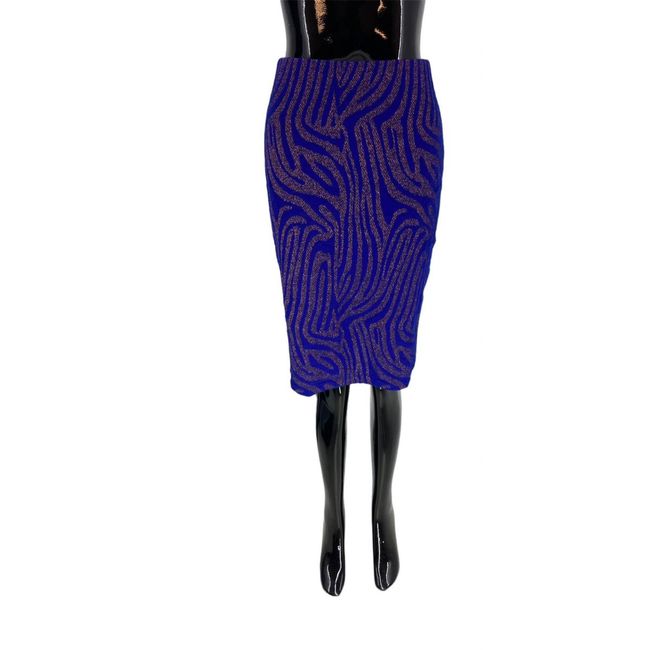 Spódnica damska, CKS, niebieska, z brokatowym wzorem, Rozmiary XS - XXL: ZO_c546e894-a87a-11ed-b981-8e8950a68e28 1