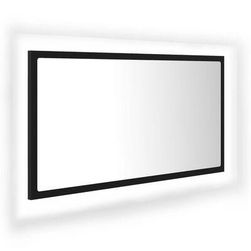 LED огледало за баня черно 80 x 8,5 x 37 cm акрил ZO_804925