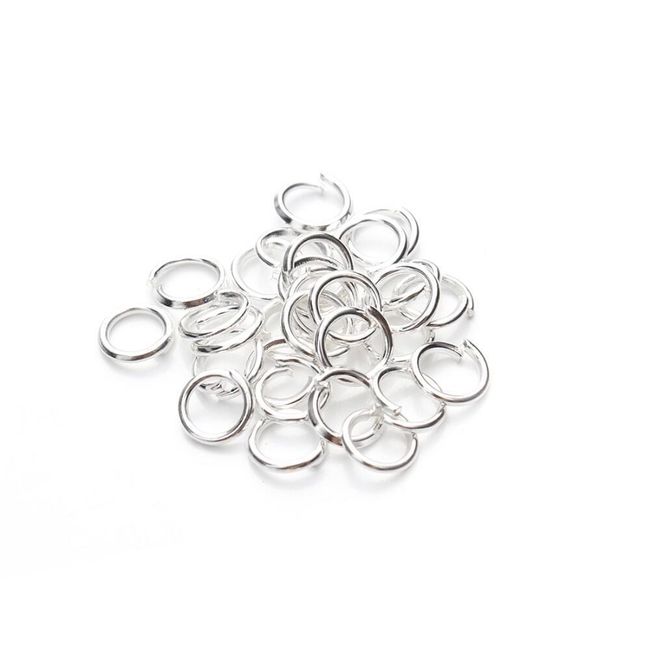 Метални пръстени за изработка на бижу - 200 бр 1