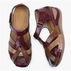 Dámske sandále OP44 Brown - veľkosť 43, Veľkosti obuvi: ZO_227730-34