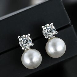 Cercei cu pietre și perle artificiale pentru femei