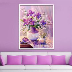 Pribor za izradu vlastite slike s motivom cvijeća - 30 x 40 cm ZO_ST00169