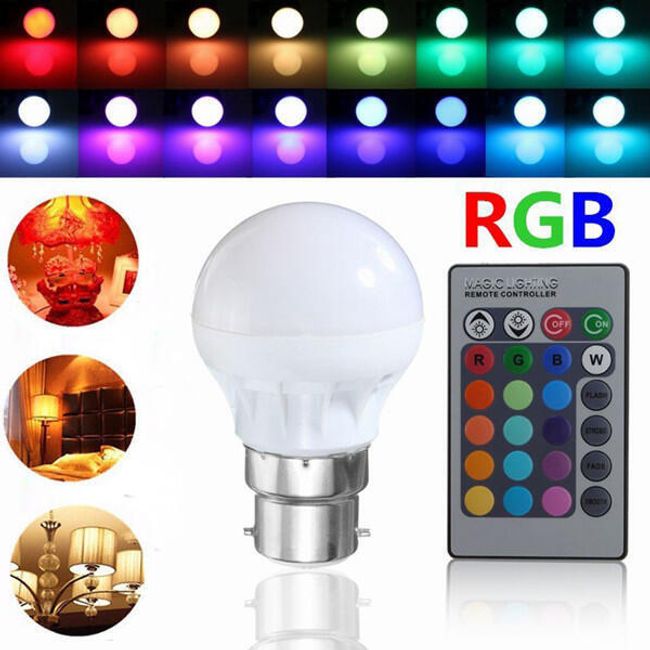 LED žiarovky meniace farby na diaľkové ovládanie 1
