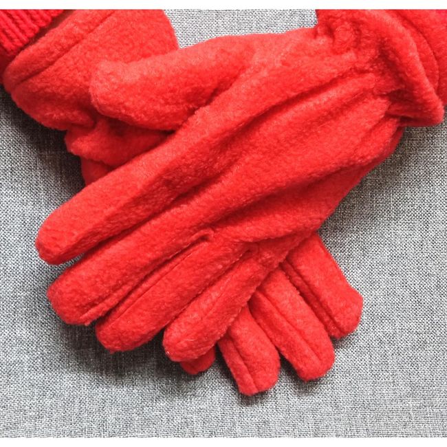 Дамски червени ръкавици от полар, размер S ZO_98-1E8709 1