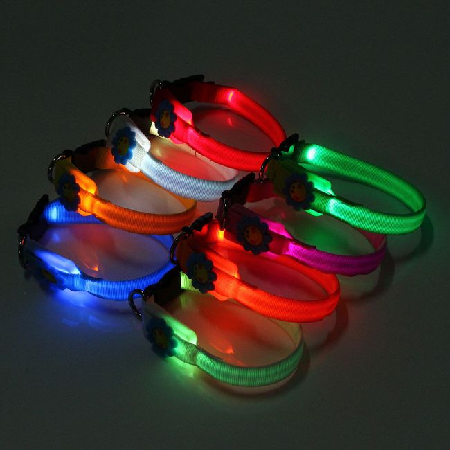 LED obojek s kytičkou - různé barvy 1
