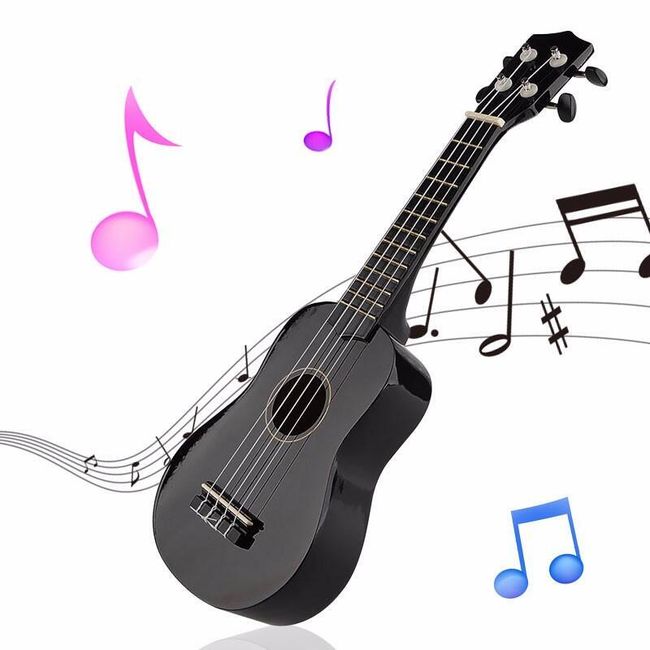Sopránové ukulele v čiernej farbe 1