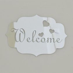 Zrcadlová dekorace s nápisem Welcome - 3 barvy