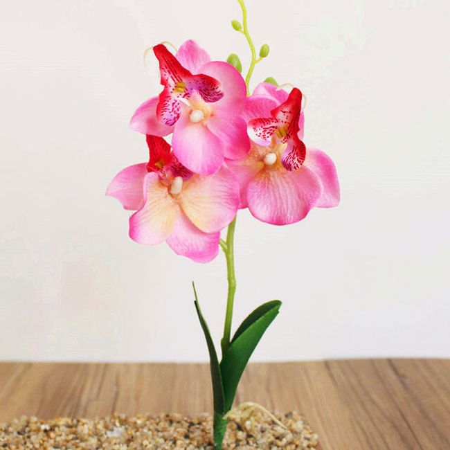 Mű orchidea három virággal - 5 szín 1