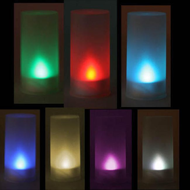 LED svíčka se sedmi variantami barevného světla 1