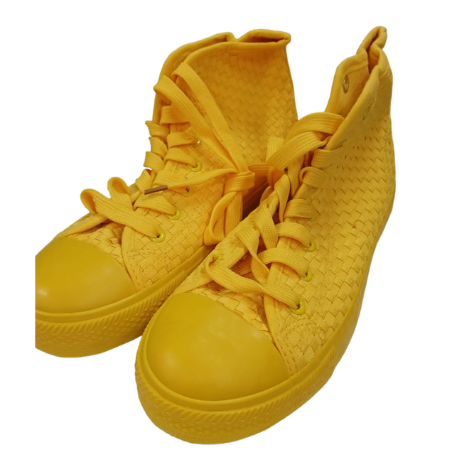 Ботуши до глезена от плат - жълти, Размери на обувките: ZO_6ecd688c-12bc-11ef-b2ff-bae1d2f5e4d4 1