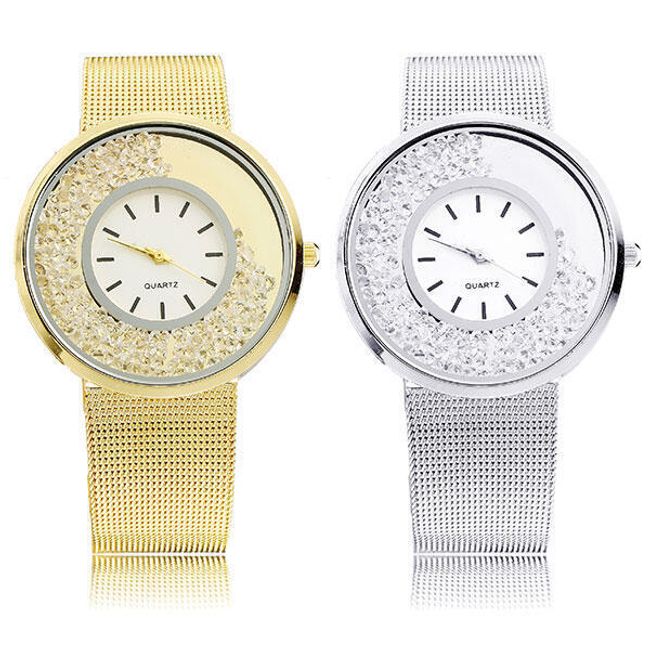 Zegarek w luksusowym wykonaniu z kamyczkami - dwa kolory 1