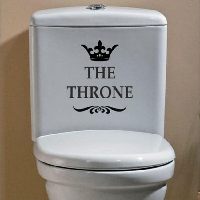 Naklejka na toaletę - tron 1