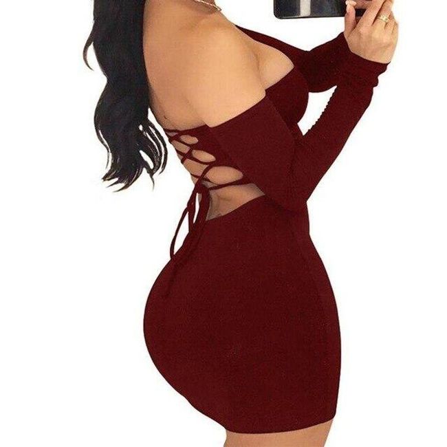 Дамска мини рокля Raelene Red - размер 2, Размери XS - XXL: ZO_232665-S 1