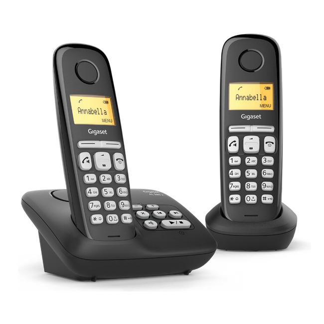 Gigaset AL220A Duo v2 - telefon DECT Duo z automatyczną sekretarką - Czarny ZO_262332 1