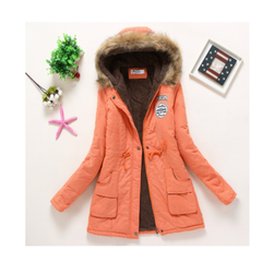Jane narančasta ženska zimska jakna - veličina br. S, veličine XS - XXL: ZO_235347-S-ORANZOVA