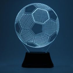 3Д нощна лампа в дизайн на футболна топка