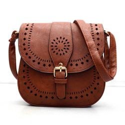 Чанта за рамо с декоративна перфорация - 2 цвята
