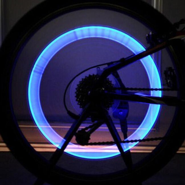 Svítící čepička na ventilek - cyklodoplněk (modrá) 1