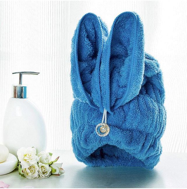 Ręcznik do włosów - królicze uszy 1