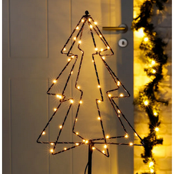 3D LED vianočný stromček s 52 teplými bielymi LED diódami ZO_245302