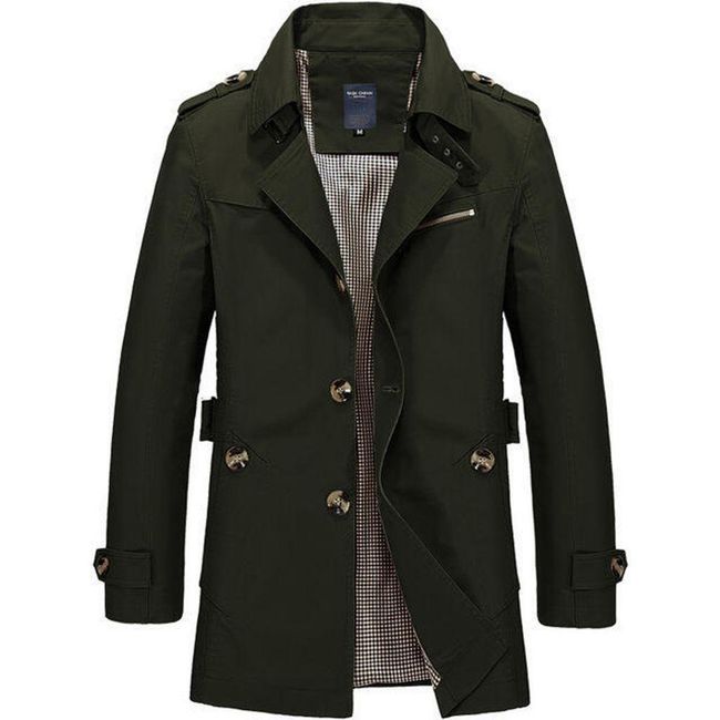 Pánský kabát Henry Armádní zelená - velikost S, Velikosti XS - XXL: ZO_233724-XL 1