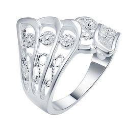 Красив пръстен с камъни - размер 6-9