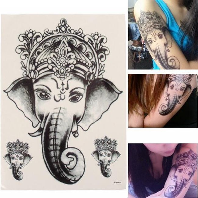 Dočasné tetování - slon 1