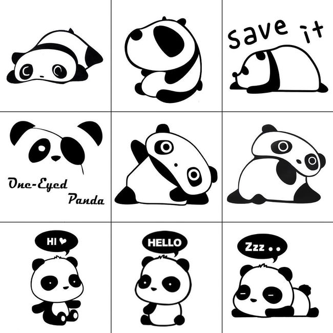 Samolepky se vzorem pandy 1