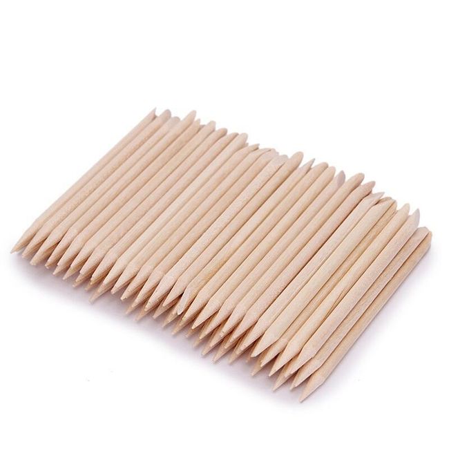 100 kusů dřevěných tyčinek na nehtovou kůžičku 1