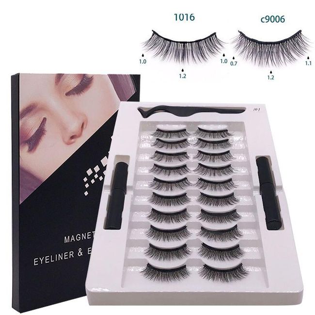 Magnetic eyelashes with tweezers and eyeliner KI59 1