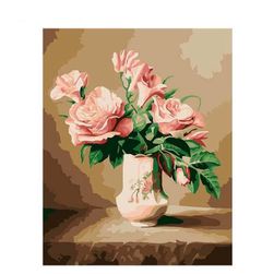 DIY картина - ваза с рози