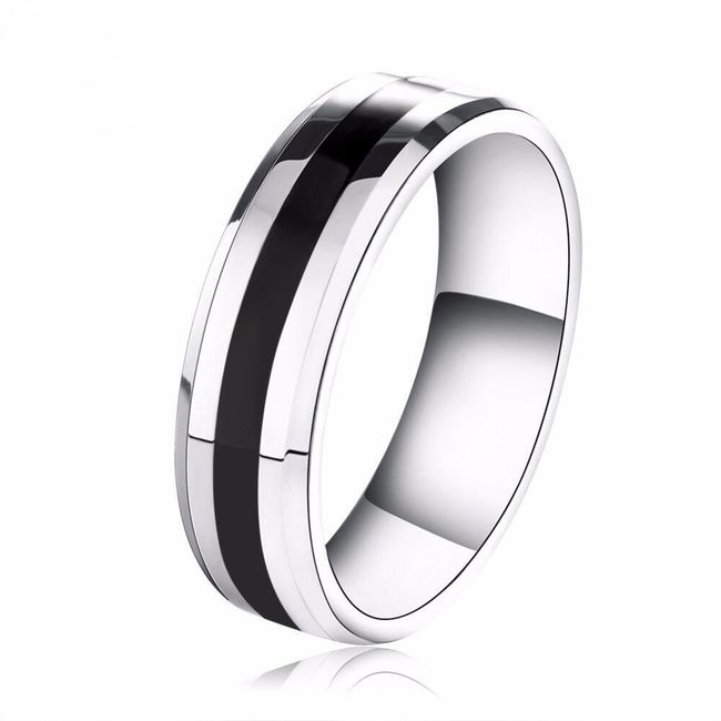 Pánský prsten ve stříbrné barvě 1