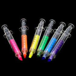 Set de 6 markere în formă de seringi