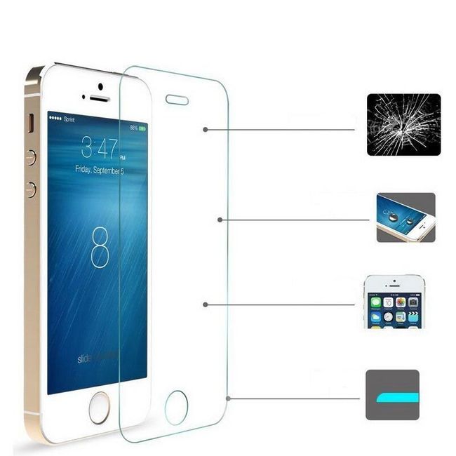 Sticlă protecție pentru ecran pentru iPhone 5, 5s, 5c 1