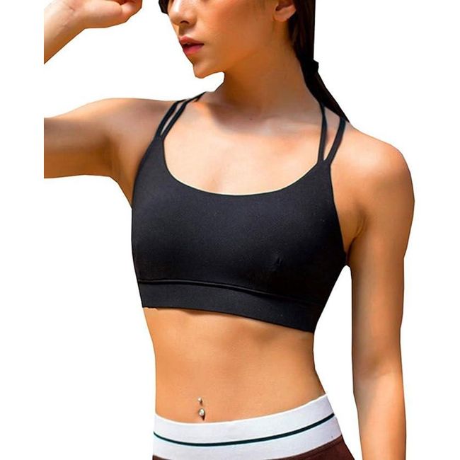 Ženski sportski grudnjak za jogu, crni, veličine XS - XXL: ZO_6b801336-c9a2-11ee-9381-2a605b7d1c2f 1