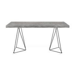 Pracovní stůl v dekoru betonu s černým podnožím Multi, 160 x 90 cm ZO_157909