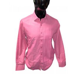 Pánská košile s dlouhým rukávem - růžová, Velikosti XS - XXL: ZO_249721-41