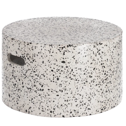 Bílý betonový odkládací stolek Jenell, ⌀ 52 cm ZO_217461