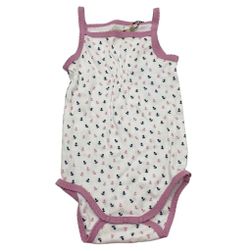 Body pentru fetiță cu bretele, BATELA, alb, roz, cu motiv de ancoră, Mărimea copilului: ZO_111206-12M
