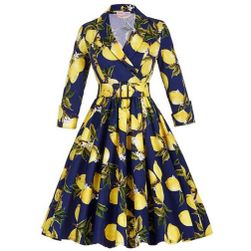 Dámské šaty s citróny - 2 varianty